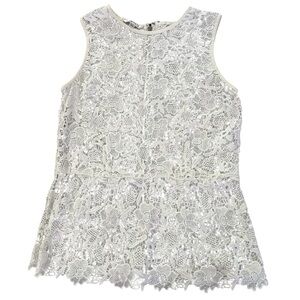 CAbi Lace Sleeveless Top Romantic Coquette Women’s Large